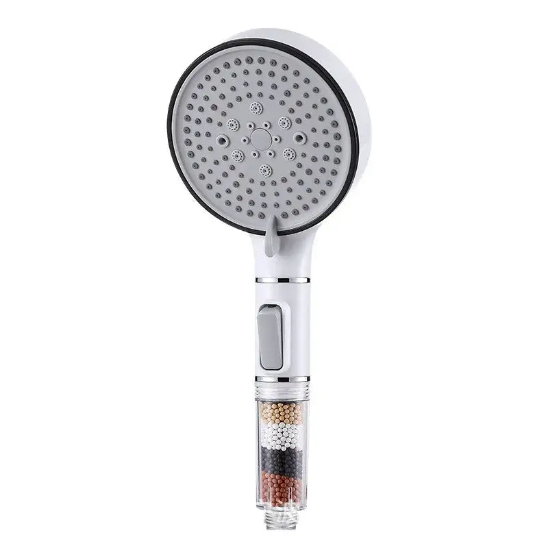 Chrome 5 speed calcium sulfite shower head bathroom filter
