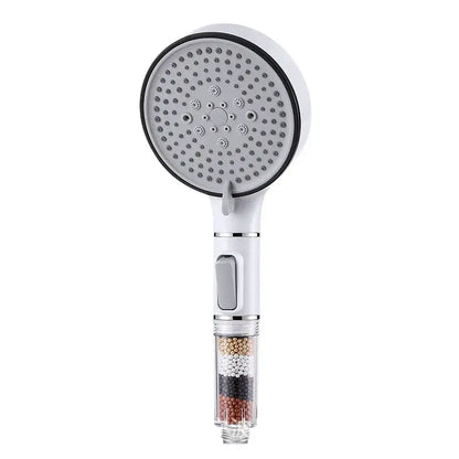 Chrome 5 speed calcium sulfite shower head bathroom filter