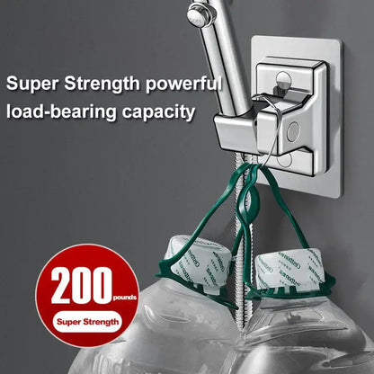 Chrome adjustable shower head holder with hose for bathroom