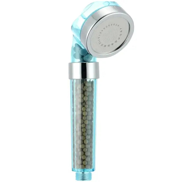 Chrome anion spa shower head high pressure water saving bathroom nozzle