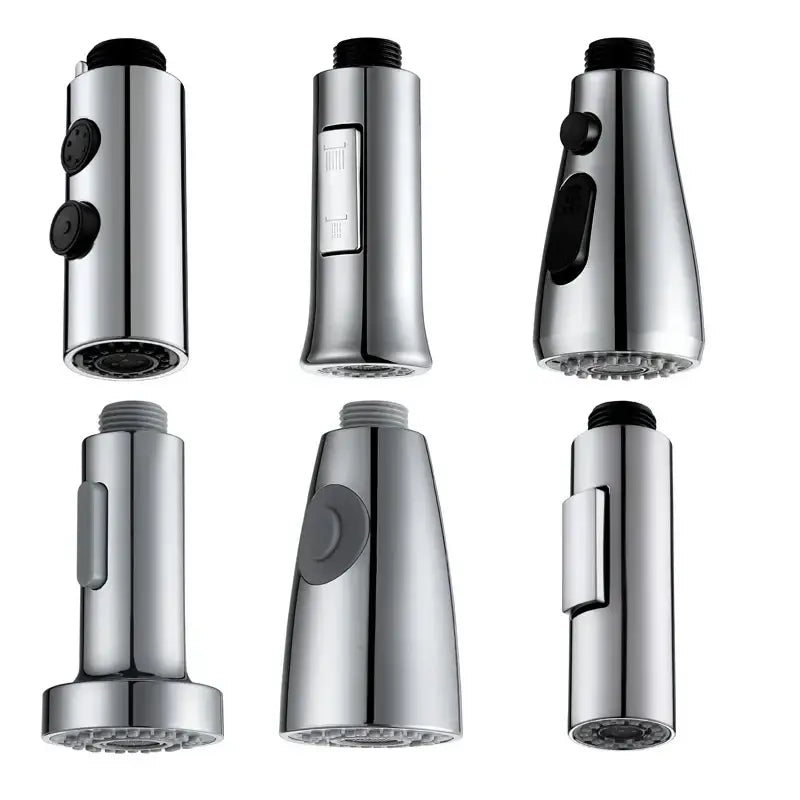 Chrome & black kitchen faucet small shower head replacement 6 pack