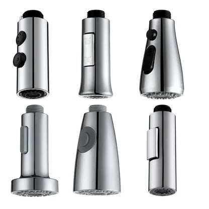 Chrome & black kitchen faucet small shower head replacement 6 pack