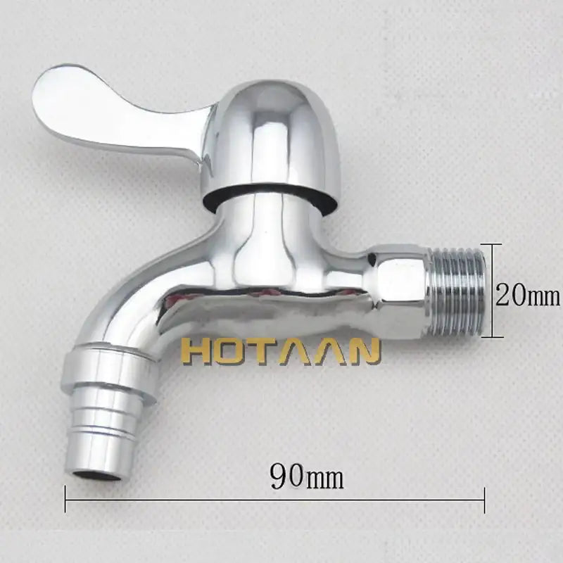 Chrome brass washer tap bibcock faucet outdoor curved spout