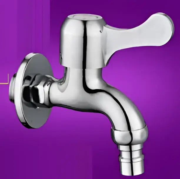 Chrome brass washer tap bibcock faucet outdoor curved spout