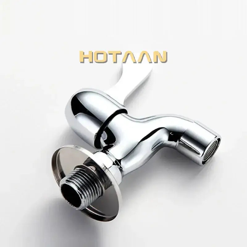Chrome brass washer tap bibcock faucet outdoor curved spout