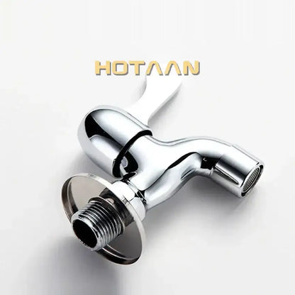 Chrome brass washer tap bibcock faucet outdoor curved spout