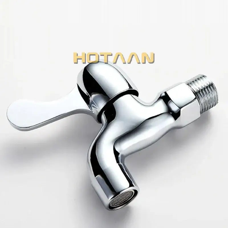 Chrome brass washer tap bibcock faucet outdoor curved spout