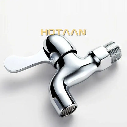 Chrome brass washer tap bibcock faucet outdoor curved spout