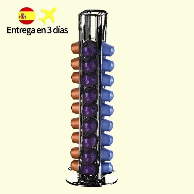 Chrome coffee capsule tower stand kitchen organizer storage