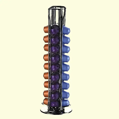 Chrome coffee capsule tower stand kitchen organizer storage