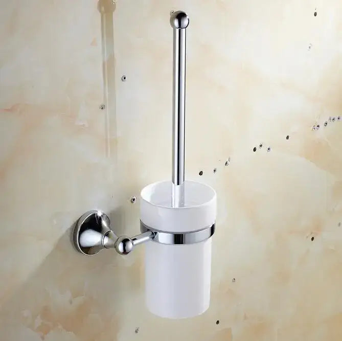 Chrome crystal bathroom set wire basket toilet paper holder