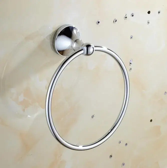 Chrome crystal bathroom set wire basket toilet paper holder