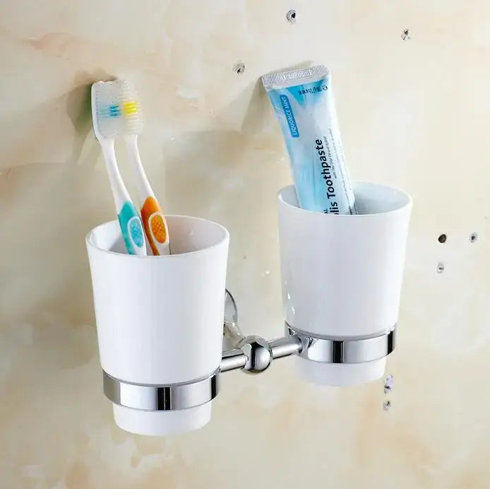Chrome crystal bathroom set wire basket toilet paper holder