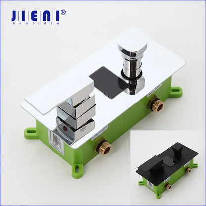 Chrome digital shower mixer valve control panel bathroom wall mount