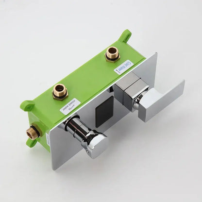 Chrome digital shower mixer valve control panel bathroom wall mount