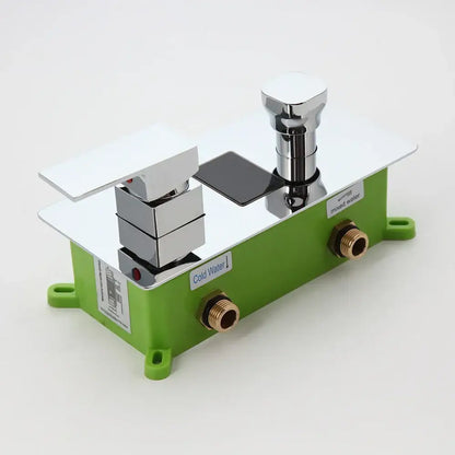 Chrome digital shower mixer valve control panel bathroom wall mount