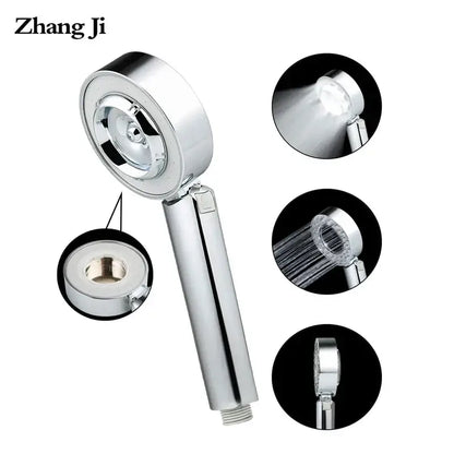 Chrome dual sided shower head with shower gel container bathroom spray