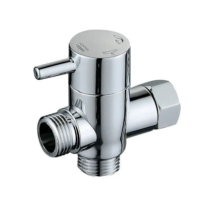Chrome finished 3-way shower head diverter valve bathroom switch
