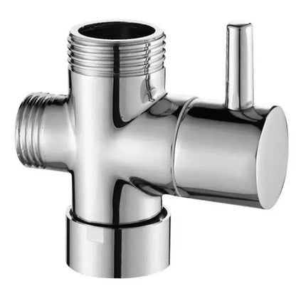 Chrome finished 3-way shower head diverter valve bathroom switch