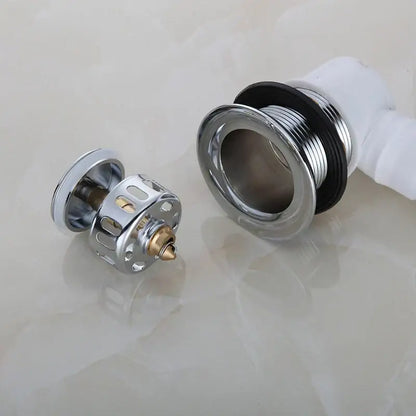 Chrome finished copper foot push bathtub drain pipe – bathroom filter