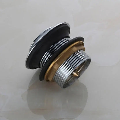 Chrome finished copper foot push bathtub drain pipe – bathroom filter