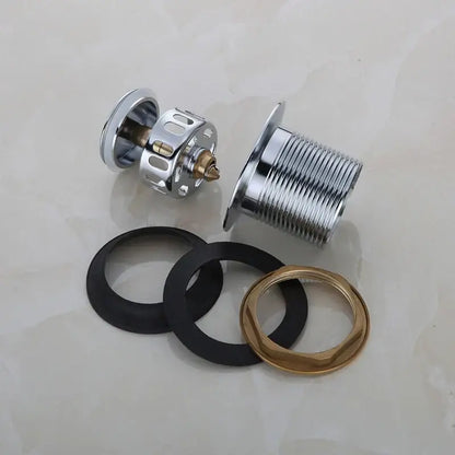 Chrome finished copper foot push bathtub drain pipe – bathroom filter