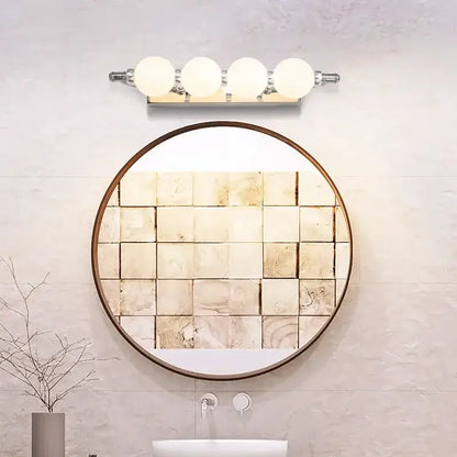 Chrome five globe bubble ball mirror wall sconces bathroom light