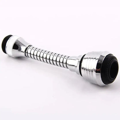 Chrome flexible kitchen faucet extension tube with rubber seals