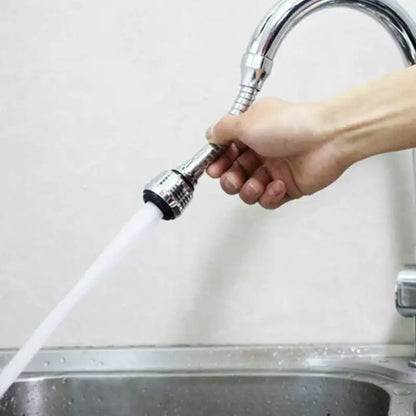 Chrome flexible kitchen faucet extension tube with rubber seals