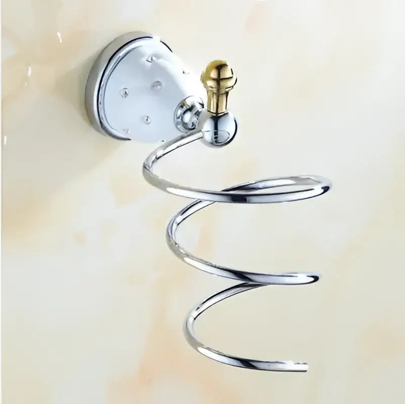Chrome & gold ceramic bathroom hardware set
