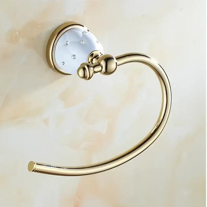 Chrome & gold ceramic bathroom hardware set
