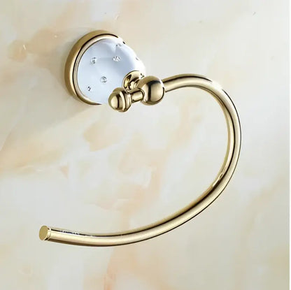 Chrome & gold ceramic bathroom hardware set