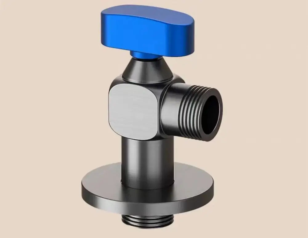 Chrome gray brass angle valve bathroom water control tap