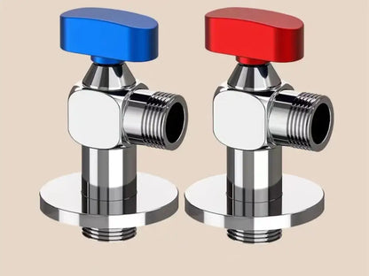 Chrome gray brass angle valve bathroom water control tap