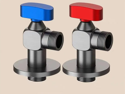 Chrome gray brass angle valve bathroom water control tap