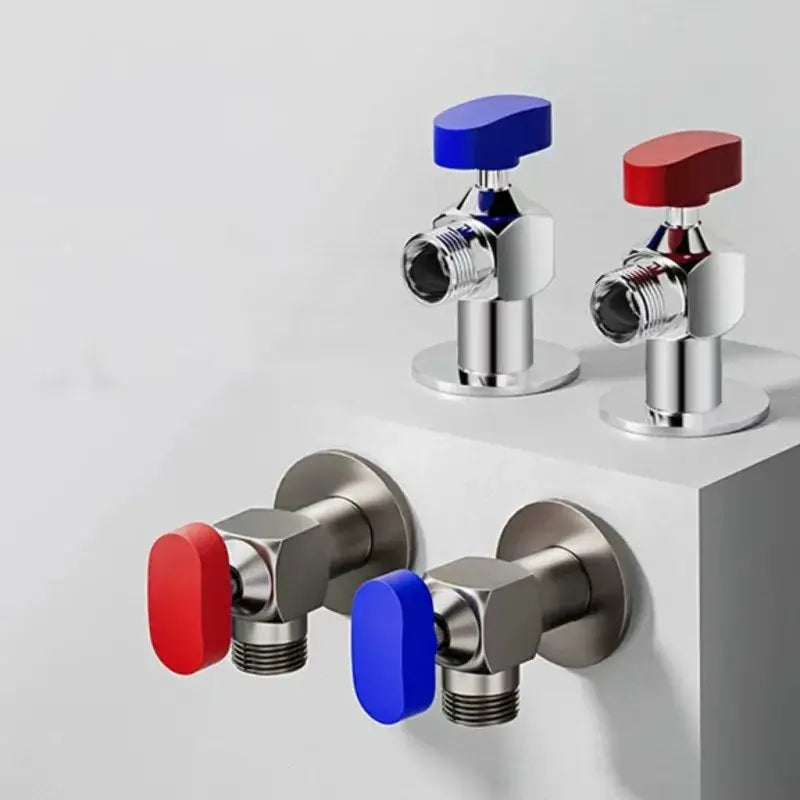Chrome gray brass angle valve bathroom water control tap