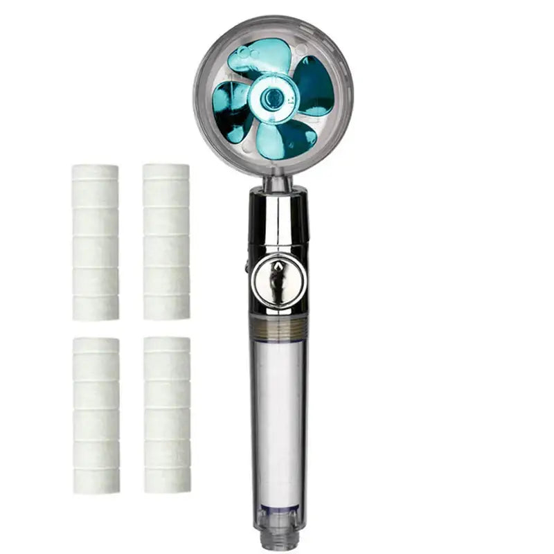 Chrome high pressure water saving shower head with filter for bathroom