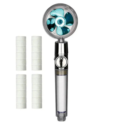 Chrome high pressure water saving shower head with filter for bathroom