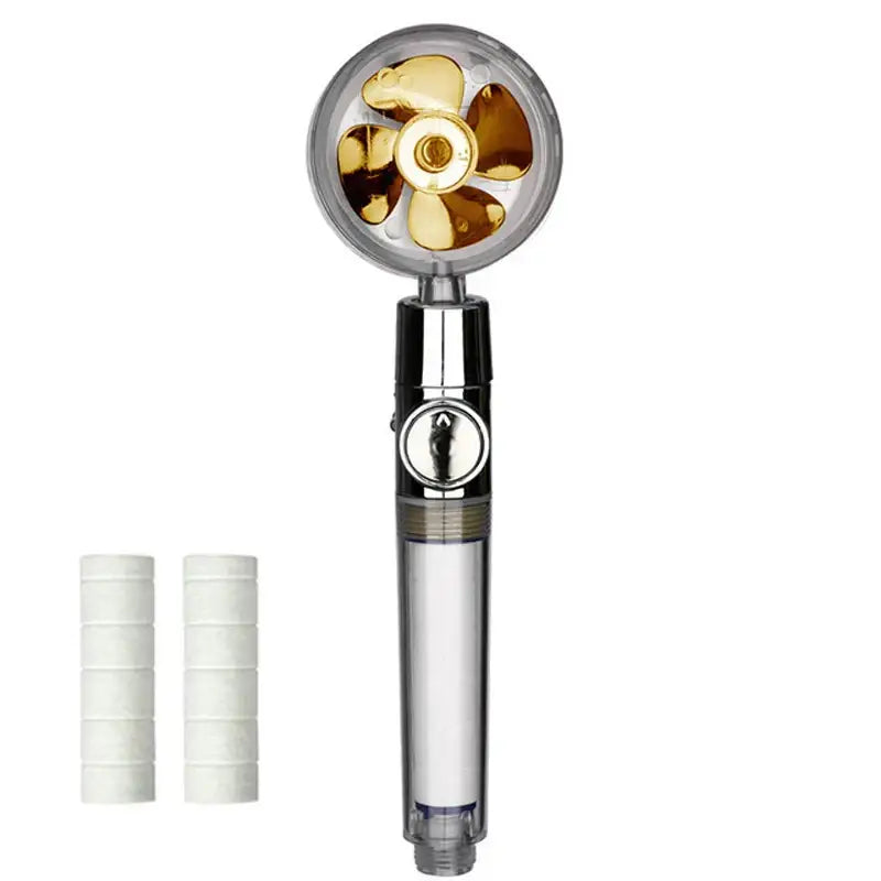 Chrome high pressure water saving shower head with filter for bathroom