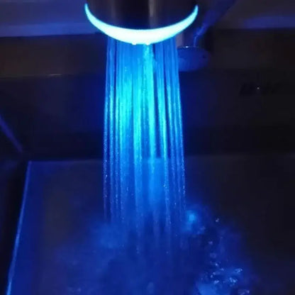 Chrome led water faucet aerator kitchen temperature light