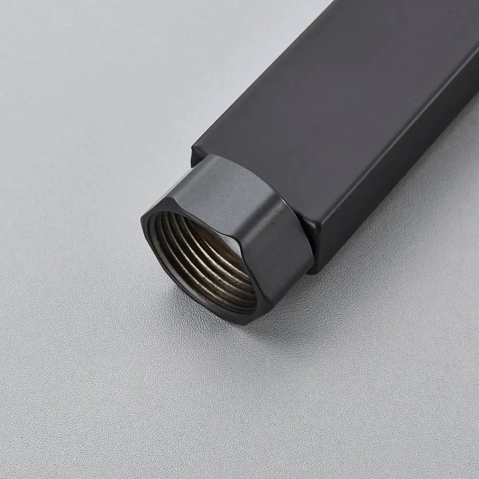 Chrome rectangular shower faucet extension tube bathroom brass threaded