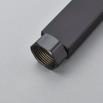 Chrome rectangular shower faucet extension tube bathroom brass threaded