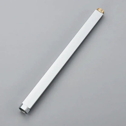 Chrome rectangular shower faucet extension tube bathroom brass threaded
