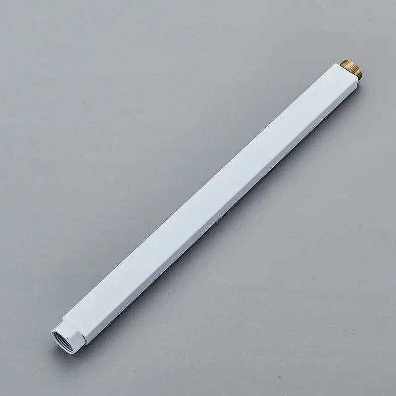 Chrome rectangular shower faucet extension tube bathroom brass threaded