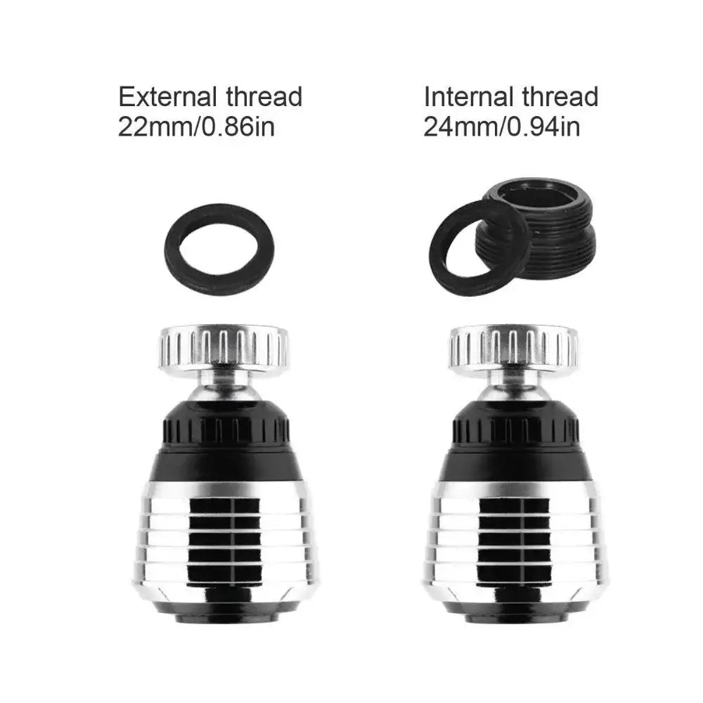 Chrome & white 360 swivel kitchen faucet aerator water saving nozzle