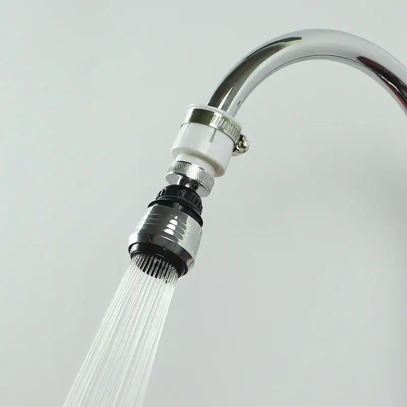 Chrome & white 360 swivel kitchen faucet aerator water saving nozzle