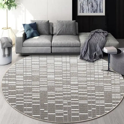 Circular geometric cashmere floor mat beige living room carpet