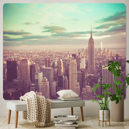 City night bohemian decor tapestry wall hanging for living room