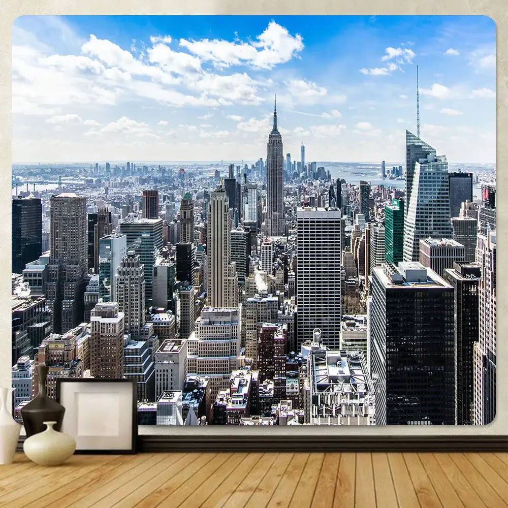 City night bohemian decor tapestry wall hanging for living room