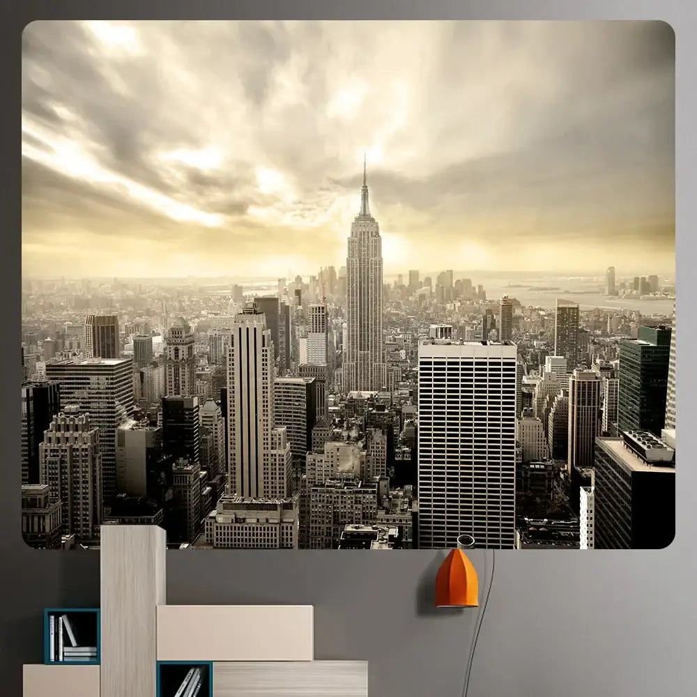 City night bohemian decor tapestry wall hanging for living room